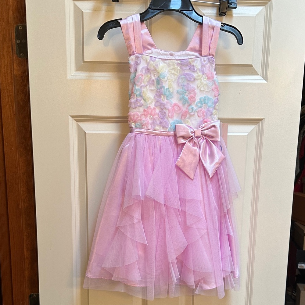 Pink Floral Kids Costume Dress